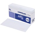 CUMBERLAND DL ENVELOPES SECRETIVE WALLET PLAINFACE STRIP SEAL POST OFFICE SQUARES 80GSM 110 X 220MM WHITE TRAY 100
