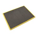 AIR GRID ANTIFATIGUE MAT 900 X 1200MM BLACKYELLOW BORDER