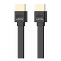 ARKIN HDMI 20 FLAT CABLE WITH ETHERNET 4K 18GBPS 05M BLACK