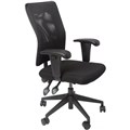 RAPIDLINE AM100 OPERATOR CHAIR MEDIUM MESH BACK ARMS BLACK