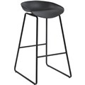 RAPIDLINE ARIES BARSTOOL BLACK POWDERCOATED FRAME WITH POLYPROPYLENE SHELL SEAT BLACK