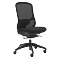 BURO QUANTUM CHAIR MESH BACK WITHOUT ARMS BLACK
