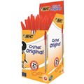 BIC CRISTAL BALLPOINT PENS MEDIUM RED BOX 50