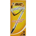 BIC CRISTAL BALLPOINT PENS MEDIUM BLACK BOX 12