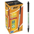 BIC ECOLUTIONS CLIC STIC RETRACTABLE BALLPOINT PEN MEDIUM BLACK BOX 50