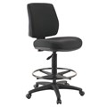 BURO ROMA DRAFTING CHAIR MEDIUM BACK JETT FABRIC BLACK