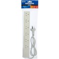THE BRUTE POWER CO POWERBOARD 6 OUTLET WITH OVERLOAD PROTECTION 1M WHITE