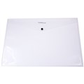 BANTEX STANDARD DOCUMENT WALLET STANDARD PP BUTTON CLOSURE A3 CLEAR