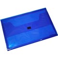 BANTEX TRANSLUCENT DOCUMENT WALLET POP GEAR PP HOOK AND LOOP CLOSURE FOOLSCAP BLUE