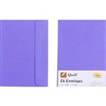 QUILL C6 COLOURED ENVELOPES PLAINFACE STRIP SEAL 80GSM 114 X 162MM LILAC PACK 25