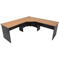 RAPID WORKER CORNER WORKSTATION COMPLETE 1800 X 1800 X 750MM BEECHIRONSTONE