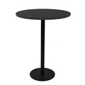 RAPIDLINE ESTILO DRY BAR TABLE 900MM DIA BLACK AND BLACK BASE