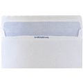 INITIATIVE DL ENVELOPES SECRETIVE WALLET PLAINFACE SELF SEAL 80GSM 110 X 220MM WHITE BOX 500