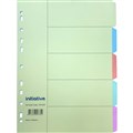 INITIATIVE DIVIDERS MANILLA 5 TAB A4 PASTEL COLOURS