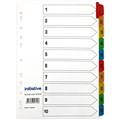 INITIATIVE INDEX DIVIDERS A4 110 TAB WHITE WITH MYLAR TABS