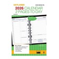 DEBDEN DAYPLANNER DK1200 DESK EDITION REFILL 2 PAGE PER DAY 216 X 140MM WHITE