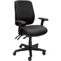 BURO ROMA TASK CHAIR HIGH BACK 3LEVER SEAT SLIDE ARMS JETT BLACK