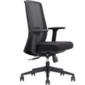 DAL JIRRA PRO CHAIR SYNCHRO HIGH MESH BACK SEAT SLIDE NYLON BASE 3D ARMS FABRIC BLACK