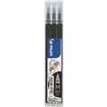 PILOT BLSFR7 FRIXION ERASABLE ROLLERBALL GEL REFILL MEDIUM 07MM BLACK PACK 3