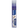 PILOT BLSFR7 FRIXION ERASABLE ROLLERBALL GEL REFILL MEDIUM 07MM BLUE PACK 3