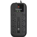 CYBERPOWER CPSURGE08USBANZ SURGE PROTECTOR 8PORT 2M BLACK