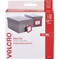 VELCRO BRAND   STICKON HOOK AND LOOP DOTS 22MM WHITE PACK 62