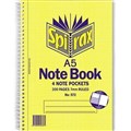 SPIRAX 572 NOTEBOOK 7MM RULED SPIRAL BOUND SIDE OPEN 4 POCKETS 300 PAGE A5
