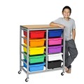 ELIZABETH RICHARDS TOTE TRAY TROLLEYS DOUBLE 740 X 440 X 920MM