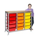 ELIZABETH RICHARDS TOTE TRAY TROLLEYS TRIPLE 1100 X 440 X 920MM