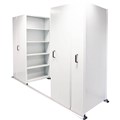 APC EZISLIDE AISLE SAVER 4 BAY 5 SHELVES 2750 X 2175 X 900 X 400MM WHITE