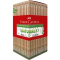 FABERCASTELL NATURAL GRAPHITE PENCILS WITH ERASER TIP HB PACK 72