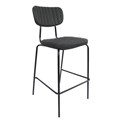 DURAFURN TIRAMISU BARSTOOL BLACK FRAME BLACK VINYL