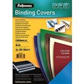 FELLOWES CHROMOLUX BINDING COVER GLOSS 250GSM A4 BLUE PACK 100