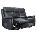 RAPIDLINE HOME ELEVATE ASCOT LOVE SEAT DUAL MOTOR MEDIUM LEATHER BLACK