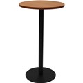 RAPIDLINE DRY BAR TABLE 600 X 1050MM CHERRY COLOURED TABLE TOP  BLACK POWDER COAT BASE