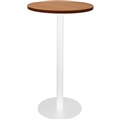RAPIDLINE DRY BAR TABLE 600 X 1050MM CHERRY COLOURED TABLE TOP  WHITE POWDER COAT BASE