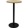 RAPIDLINE DRY BAR TABLE 600 X 1050MM NATURAL OAK TABLE TOP  BLACK POWDER COAT BASE