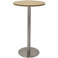 RAPIDLINE DRY BAR TABLE 600 X 1050MM NATURAL OAK TABLE TOP  STAINLESS STEEL BASE
