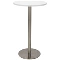 RAPIDLINE DRY BAR TABLE 600 X 1050MM NATURAL WHITE TABLE TOP  STAINLESS STEEL BASE
