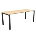 RAPIDLINE DELUXE PROFILE STEEL FRAME TABLE 1200 X 600MM NATURAL OAKBLACK