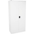 RAPIDLINE GO SWING DOOR CUPBOARD 3 SHELVES 910 X 450 X 1830MM WHITE SATIN