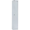 GO STEEL LOCKER 1 DOOR 305 X 455 X 1830MM WITH BUTTERFLY LOCK SILVER GREY