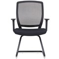 RAPIDLINE HARTLEY VISITOR CHAIR CANTILEVER MEDIUM MESH BACK ARMS BLACK