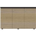 RAPID INFINITY DELUXE 3 SWING DOOR CUPBOARD 1200 X 450 X 730MM NATURAL OAK LAMINATE BLACK RIGID EDGING