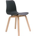 RAPIDLINE LUCID CHAIR BLACK SEAT TIMBER BASE