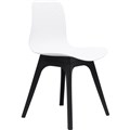 RAPIDLINE LUCID CHAIR WHITE SEAT BLACK POLYPROPLENE BASE
