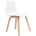 RAPIDLINE LUCID CHAIR WHITE SEAT TIMBER BASE