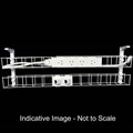RAPIDLINE DUAL TIER CABLE BASKET 1550MM  GPO X 4  DATA TILES X 2  LEAD LENGTH 25M