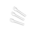 PAPER FORK 16CM WHITE COMPOSTABLE PK 50 CTN 1000