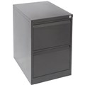 GO STEEL FILING CABINET 2 DRAWERS 460 X 620 X 705MM BLACK RIPPLE